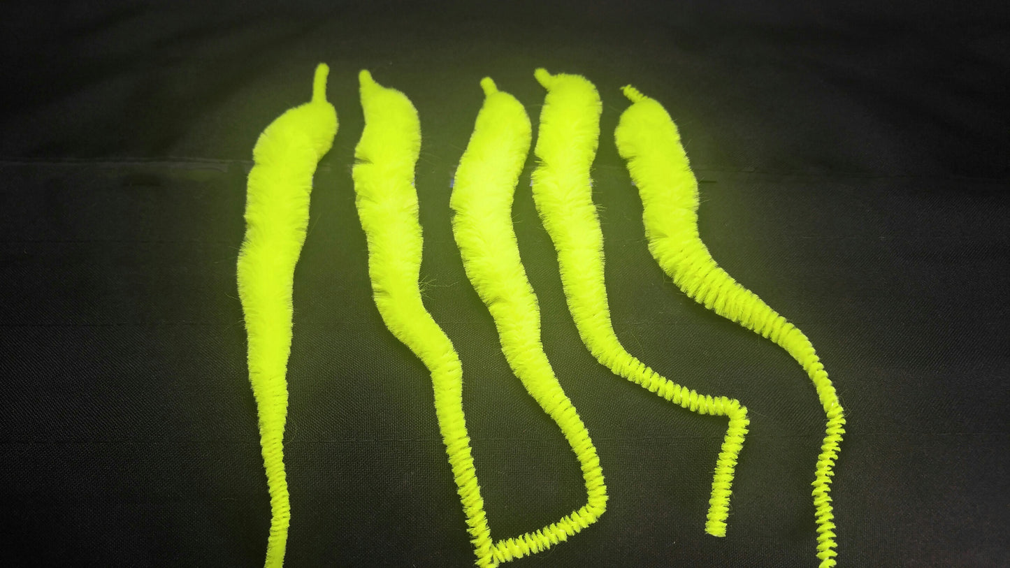 5PK OLDE FLY SHOP SYNTHETIC FABRIC TAIL YELLOW LARGE