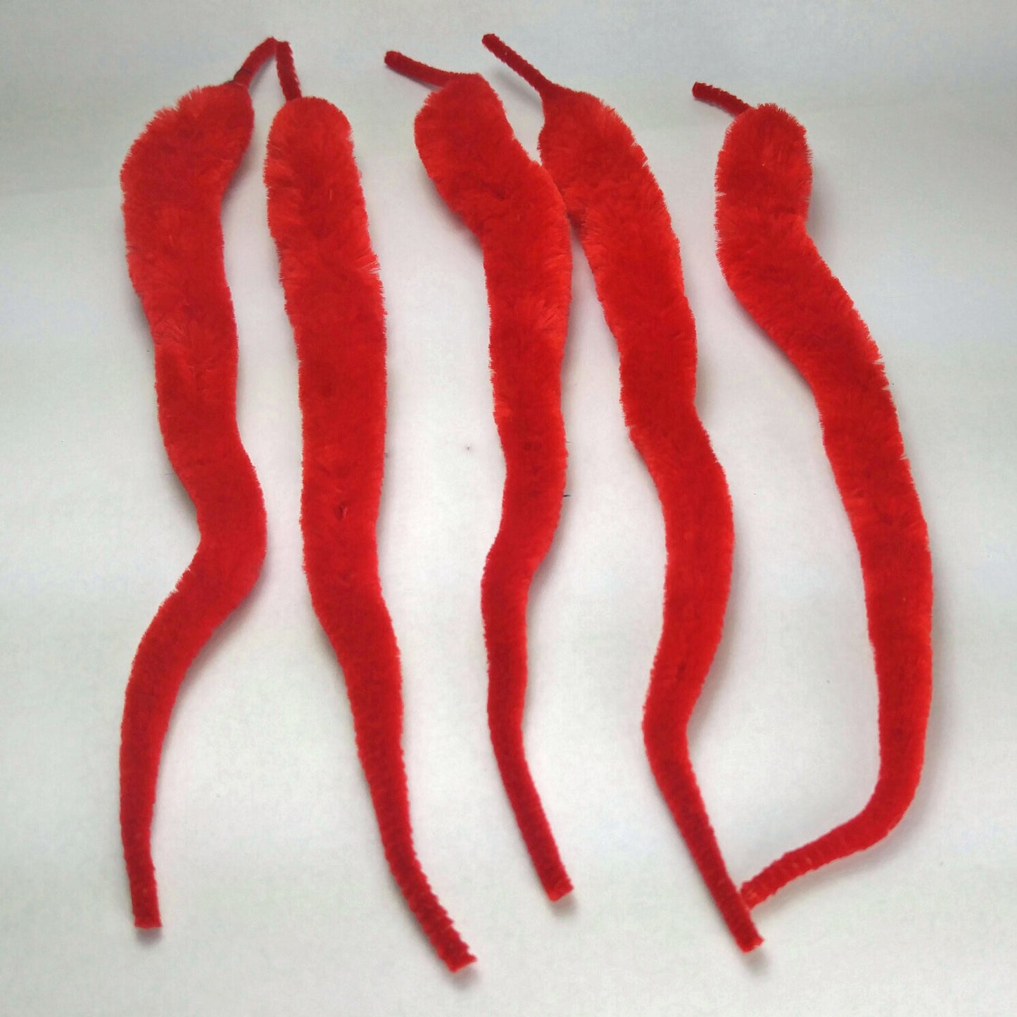 5PK OLDE FLY SHOP SYNTHETIC FABRIC TAIL RED LARGE