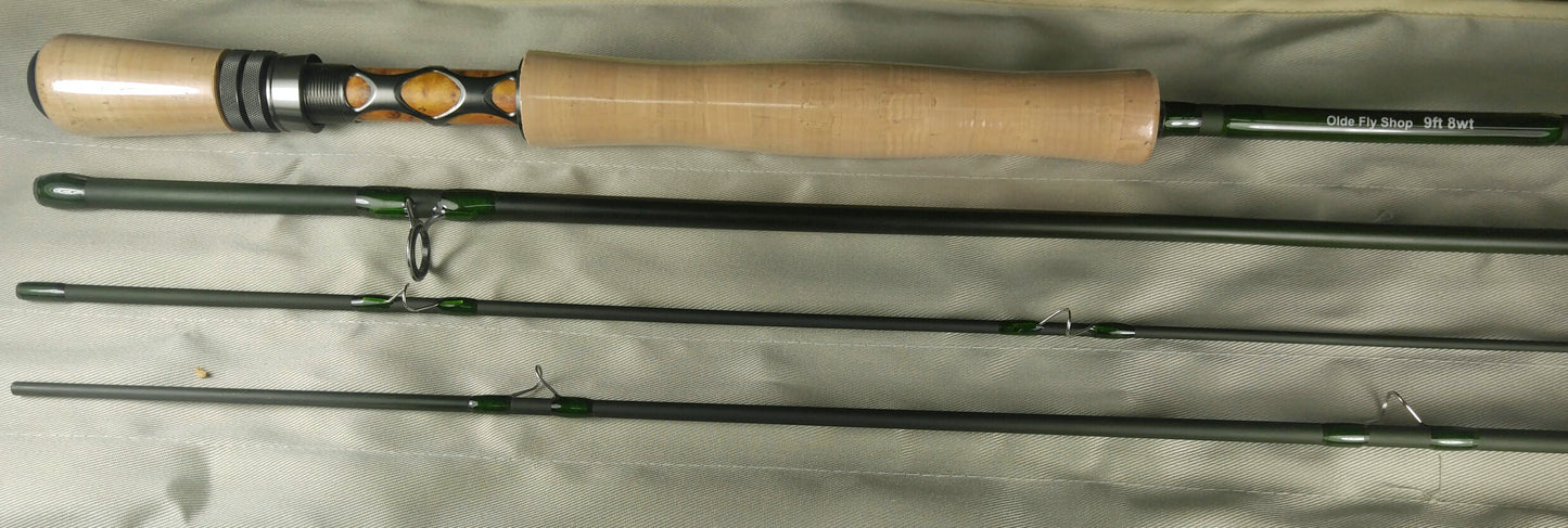 OLDE FLY SHOP 9WT 4PC GRAPHITE FLY ROD WITH FIGHTING BUTT