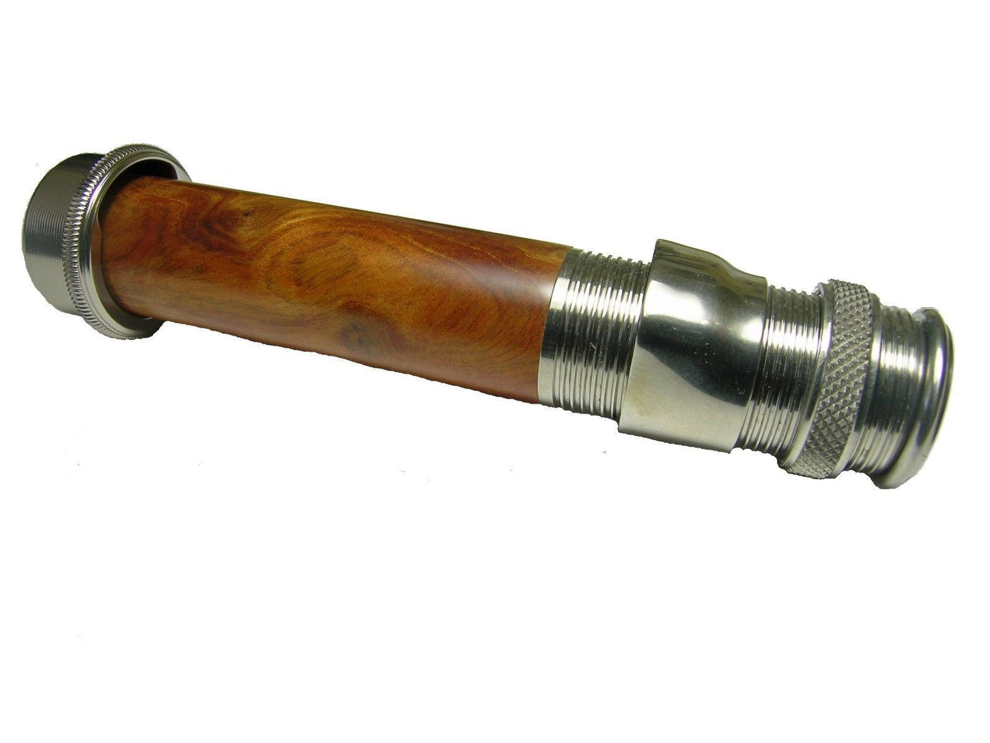 REEL SEAT LITE BROWN BURLED WOOD NICKEL SILVER UPLOCKING