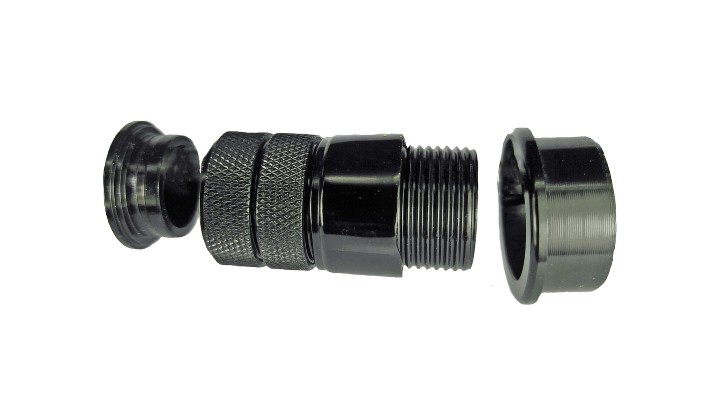 SKELETON REEL SEAT BLACK FOR 3WT/5WT FLY ROD WITH BURLED WOOD SPACER UL1B