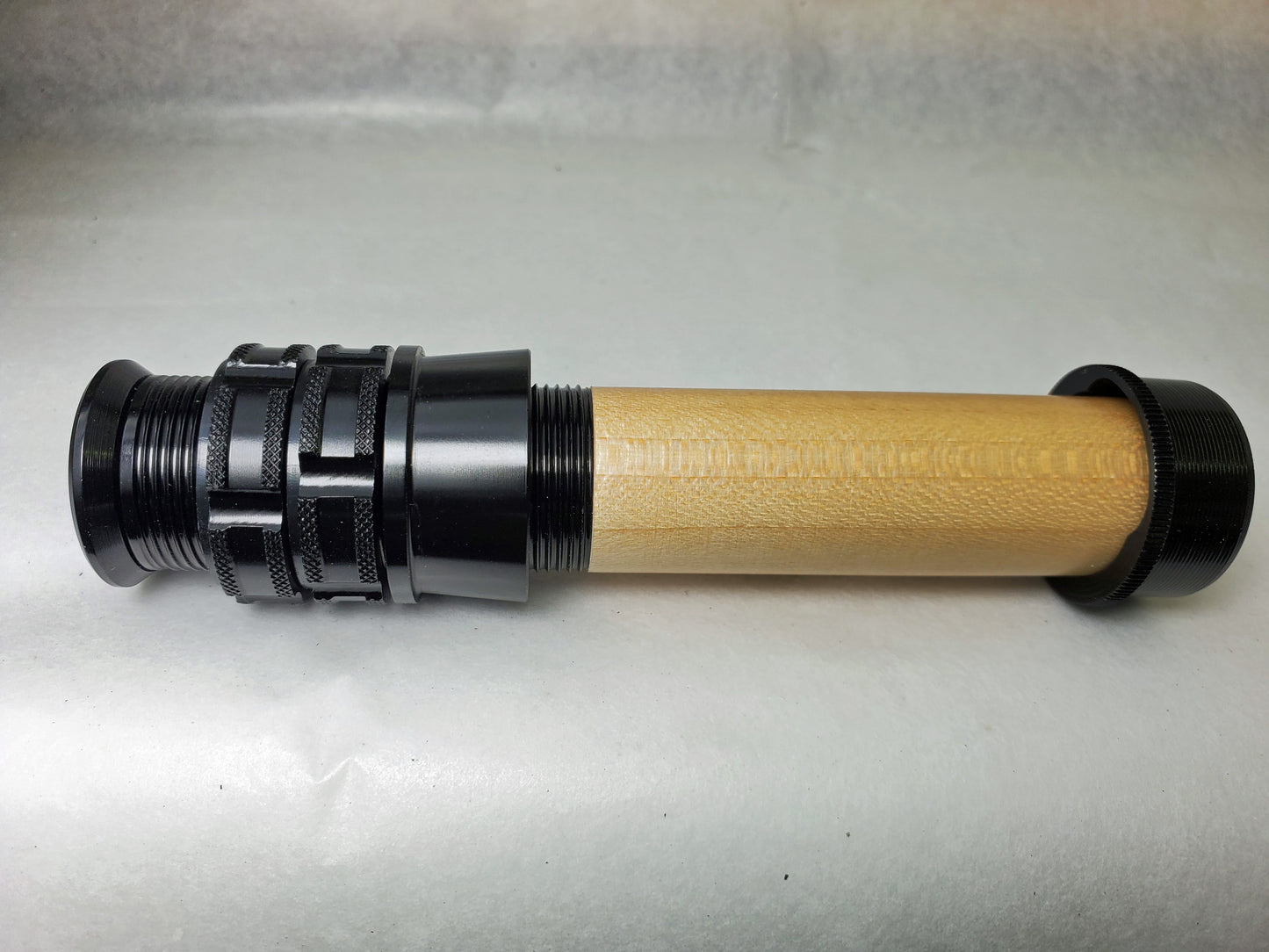 SKELETON REEL SEAT BLACK FOR LARGE FLY ROD WITH A MAPLE SPACER UL13B