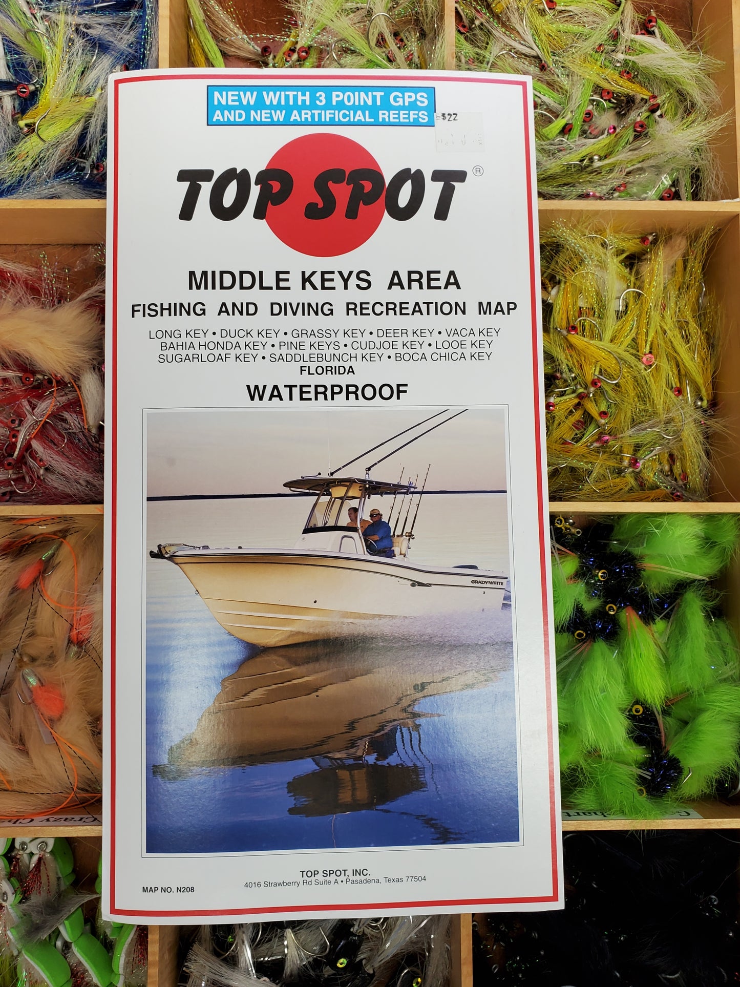 Top Spot N208 Map- Middle Key Long Key To Boca Chica Key LORAN-C & GPS
