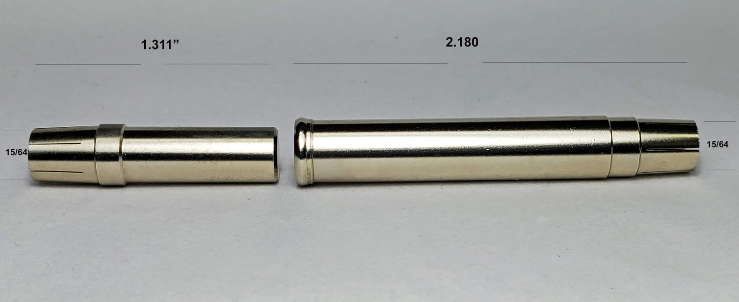 NICKEL SILVER FERRULES WITH ROD PLUG FOR YOUR BAMBOO FLY ROD.