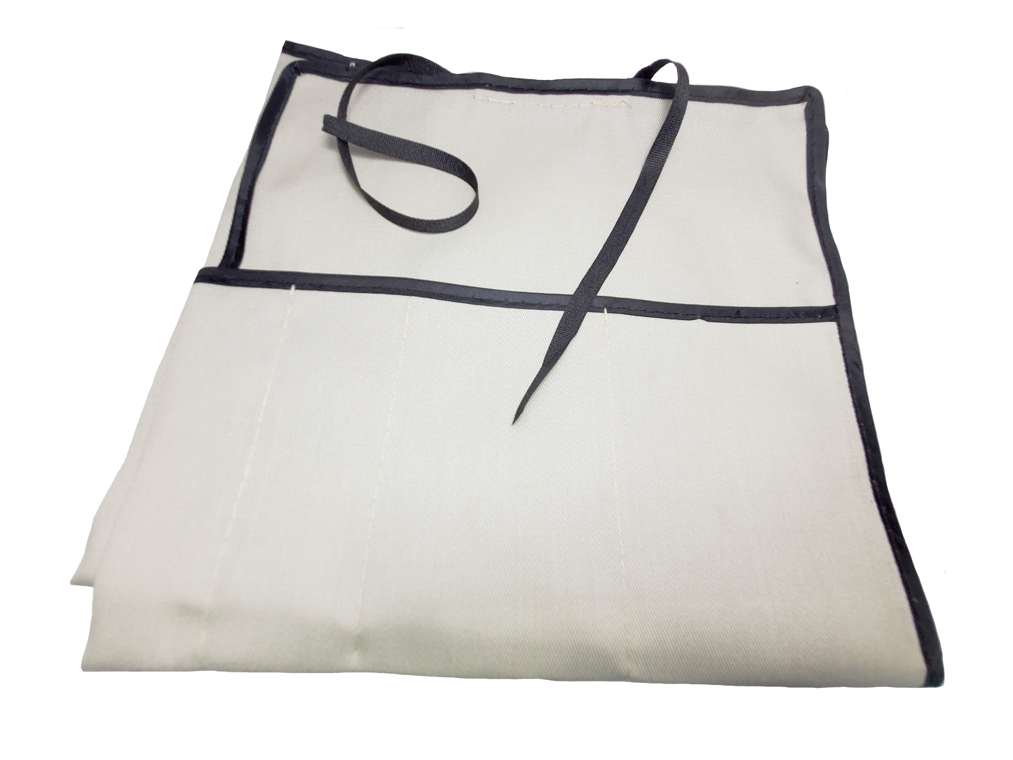 CLASSIC CLOTH BAG LIGHT TAN WITH BLACK TRIM FOR A 8FT 3PC BAMBOO FLY ROD WITH 2 TIPS