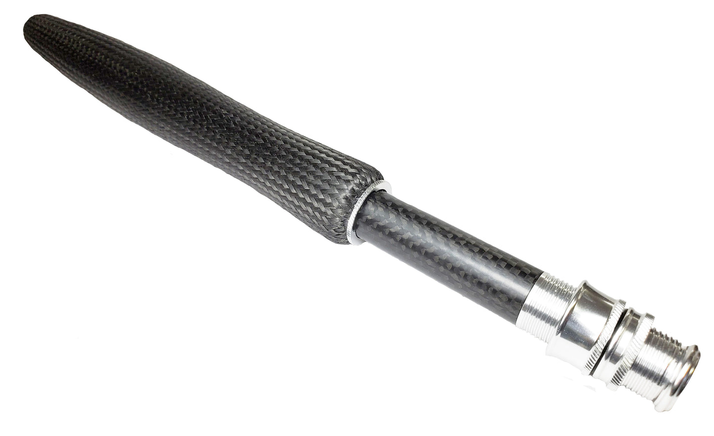 CARBON FIBER HALF WELLS FLY ROD GRIP, CARBON SPACER,SILVER SKELETON REEL SEAT, UL6S-M