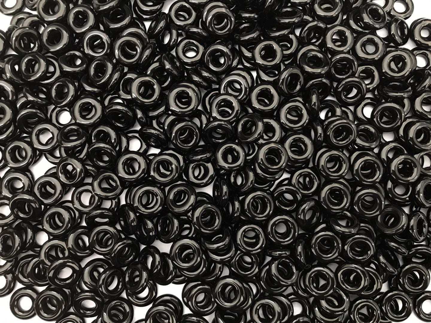 BEAUTIFUL NATURAL HAND MADE BLACK AGATE WINDING CHECK SIZE 6.5MM THRU 13MM