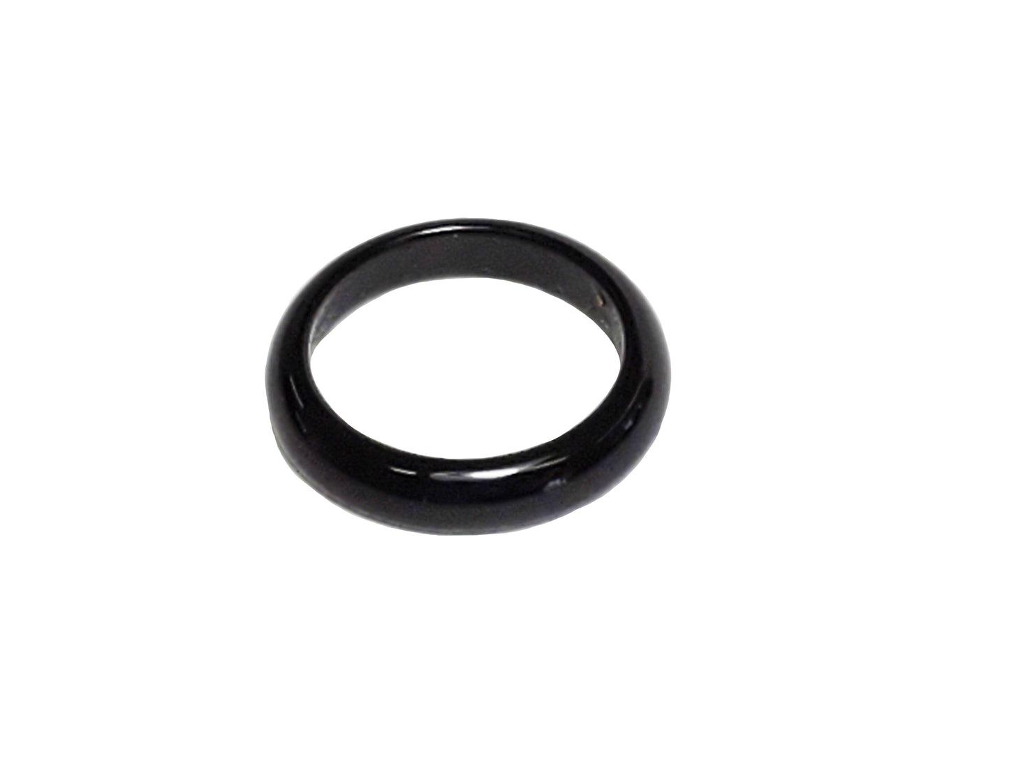 BEAUTIFUL NATURAL HAND MADE BLACK AGATE WINDING CHECK SIZE 6.5MM THRU 13MM