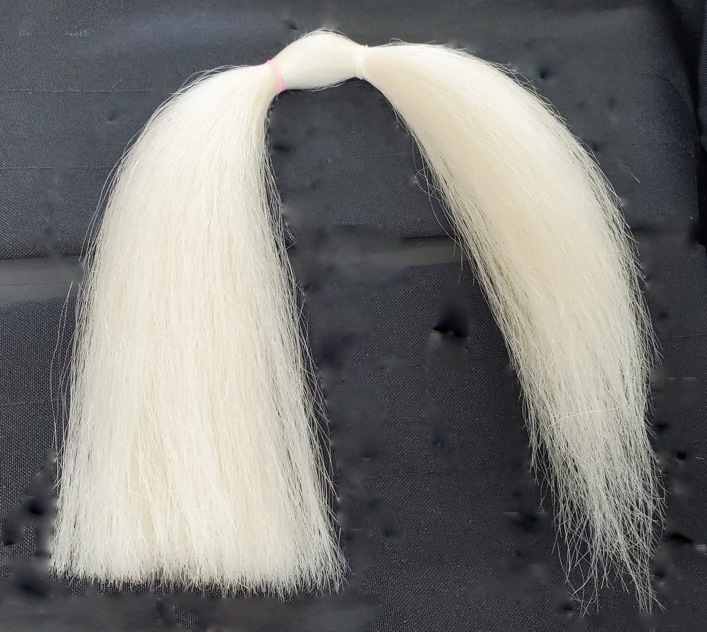 NATURAL YAK BODY HAIR FOR LARGE BAIT FISH PATTENS 15" WHITE