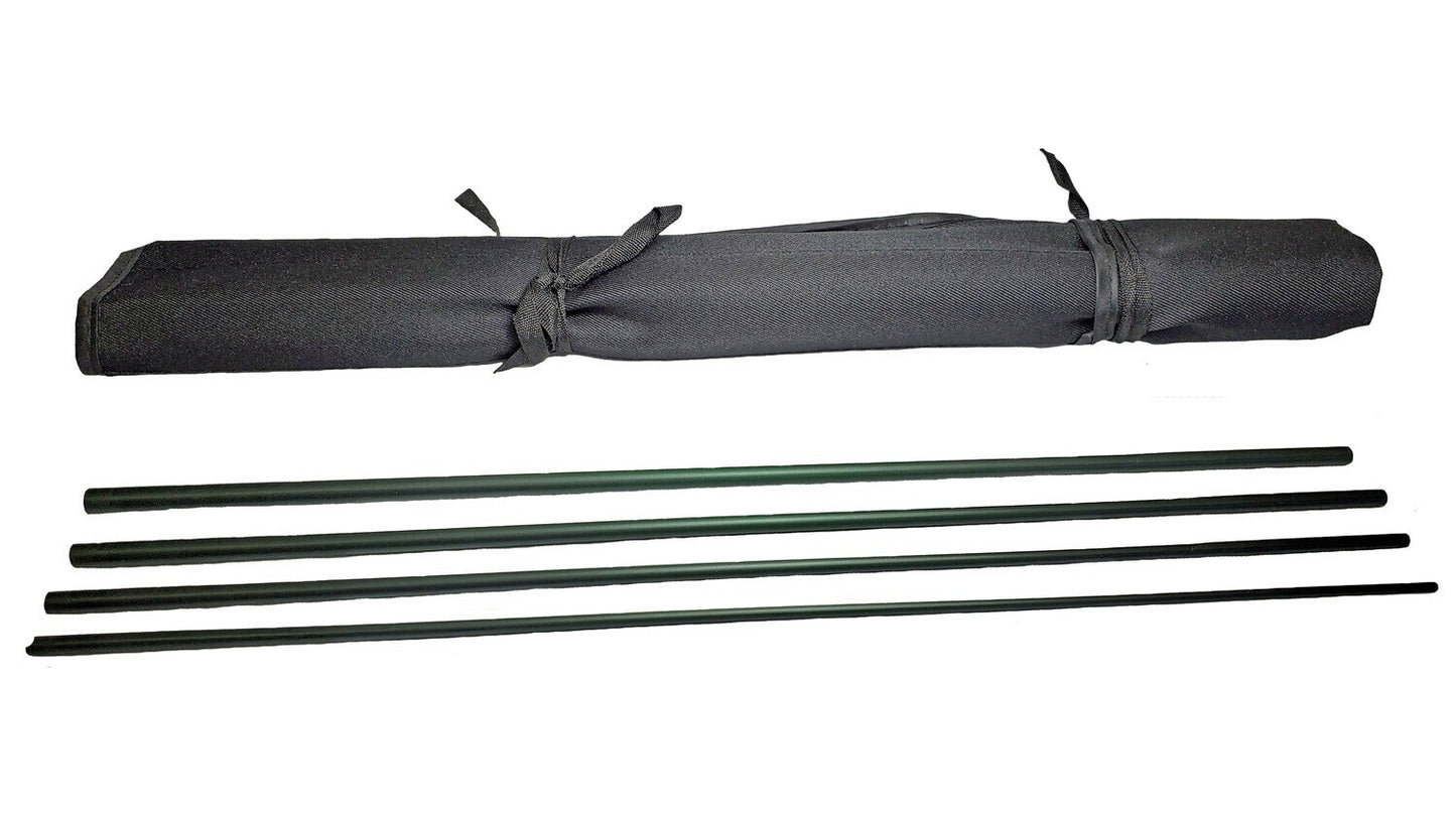 OLDE FLY SHOP SERIES IM-8 GRAPHITE FLY ROD BLANK 9FT 5WT 4PC GLOSS GREEN