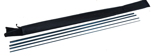 ROD BUILDING KIT IM-8 GRAPHITE FLY ROD BLANK 9ft 6WT 4PC CHARCOLE MATTE BLACK (BLACK)