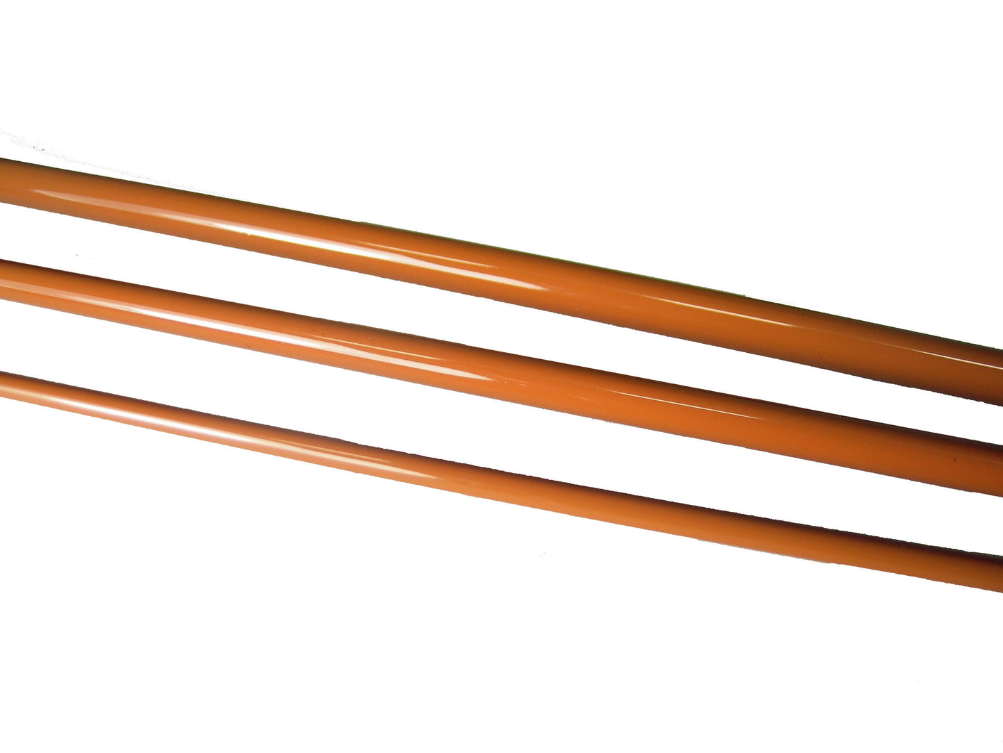 OLDE FLY SHOP FIBERGLASS FLY ROD BLANk 2WT 3PC BURNT ORANGE WITH CLOTH BAG