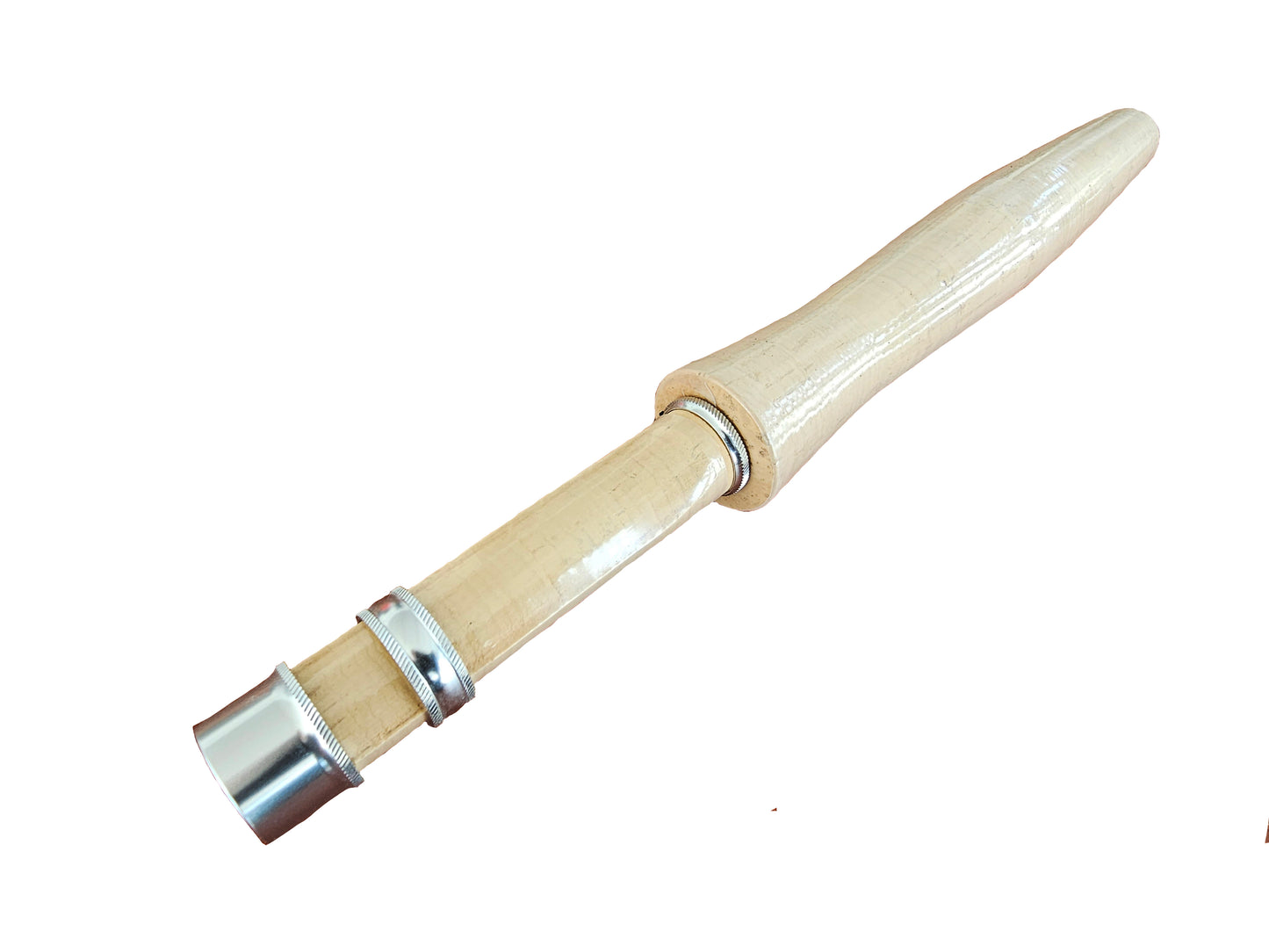 ALL CORK / ALUMINUM CHROME PLATED SLID BAND REEL SEAT AND HALF WELLS 6"CORK GRIP 1-4WT