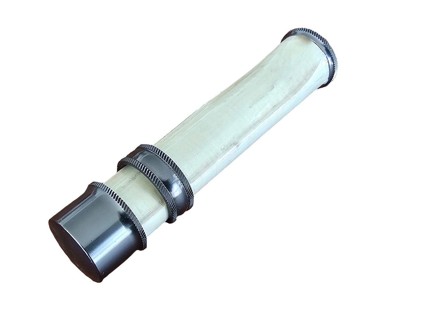 ALL CORK / ALUMINUM GON SMOKE SLID BAND REEL SEAT AND HALF WELLS 6" CORK GRIP 1-4WT