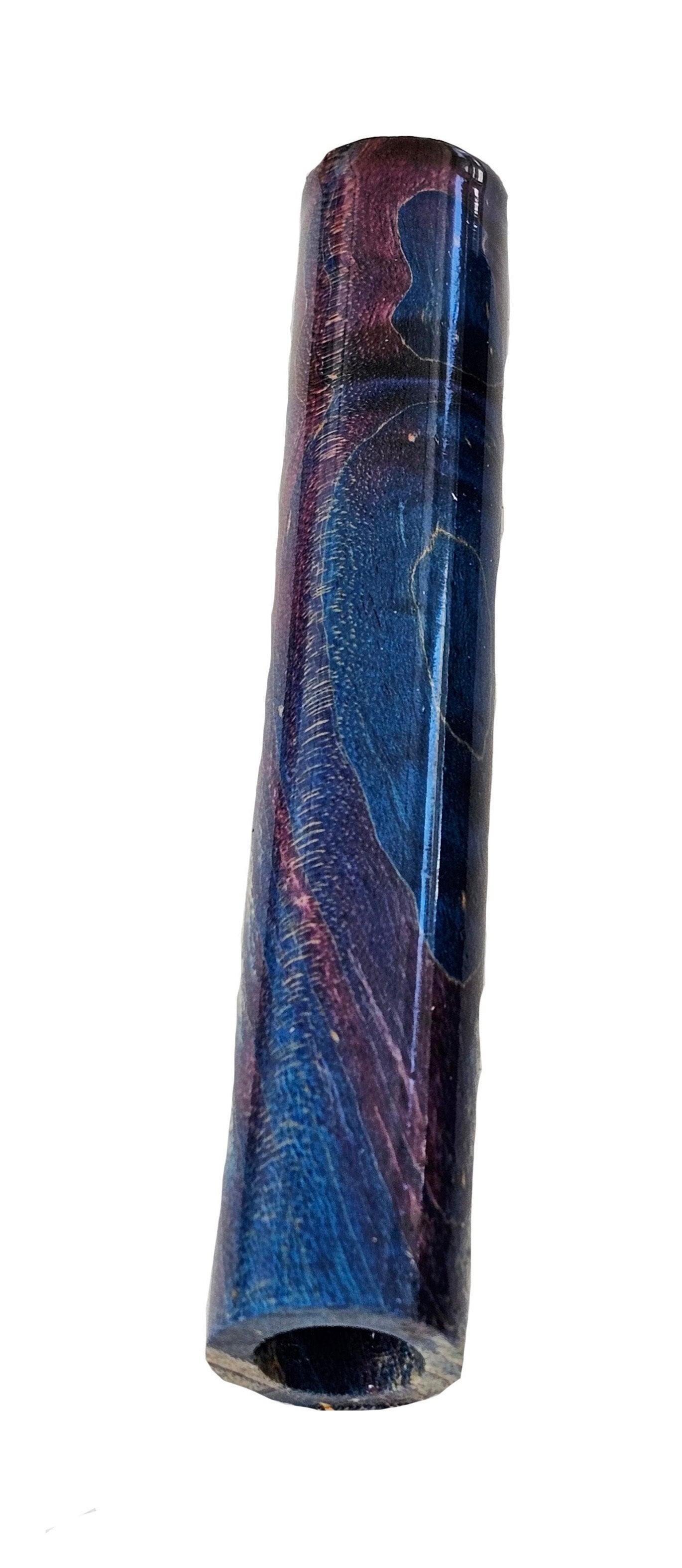 Stabilized Resin Tool Barrel wood spacers for Skeleton reel seat, Blue/ Violet (4))