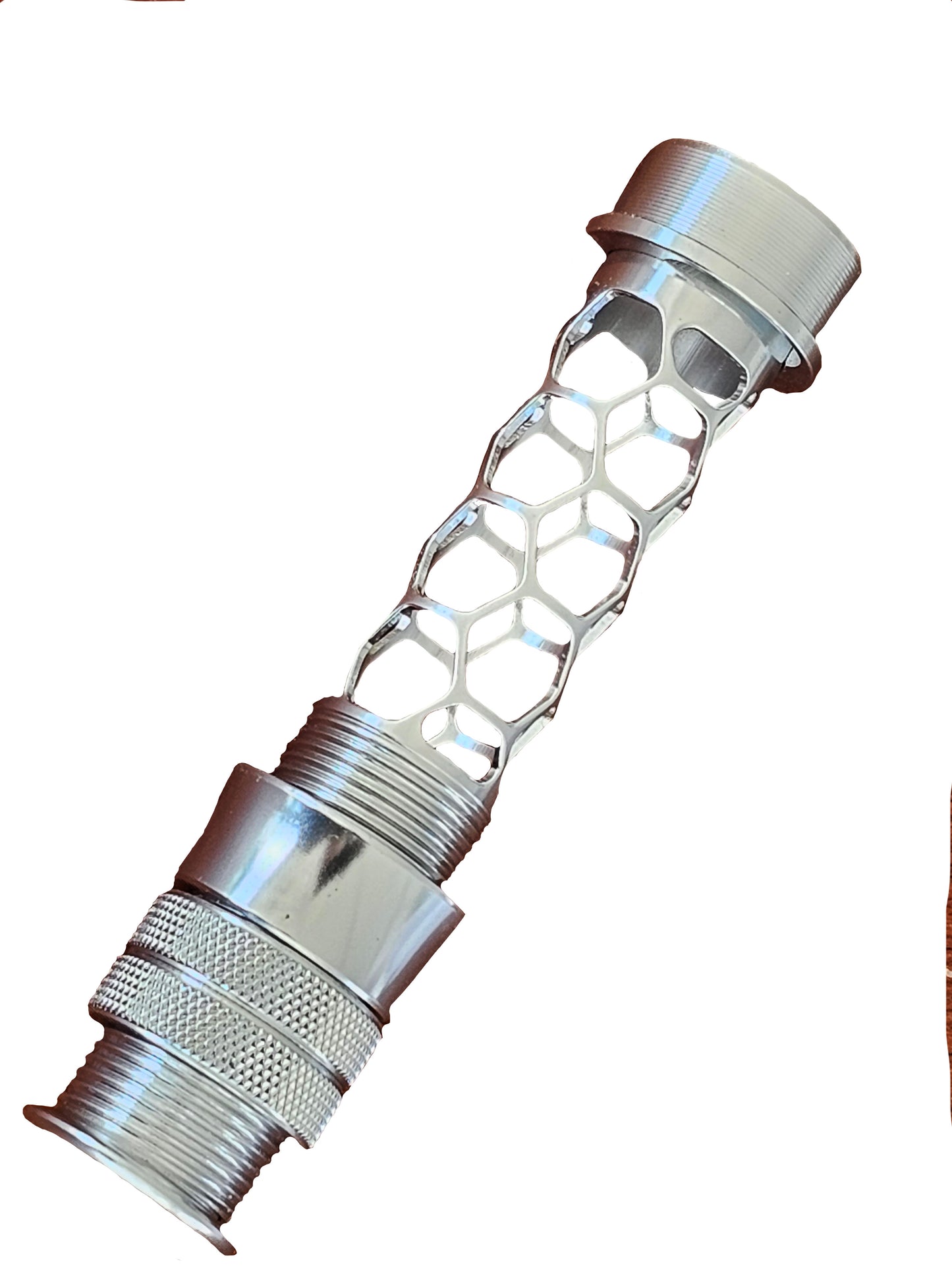 SKELETON BRAIDED WINDOW FLY ROD REEL SEAT SILVER ANODIZED ALUMINUM