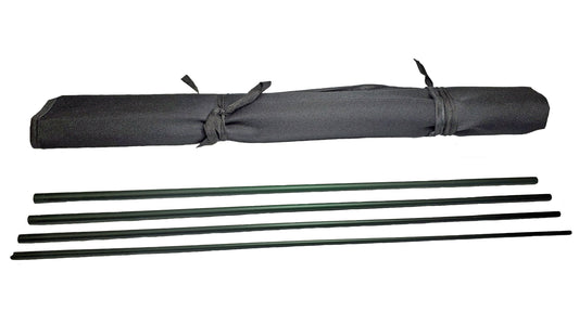 ROD BUILDING KIT IM-8 GRAPHITE FLY ROD BLANK 9ft 7WT 4PC RAW CARBON MATTE BLACK (GUNSMOKE)