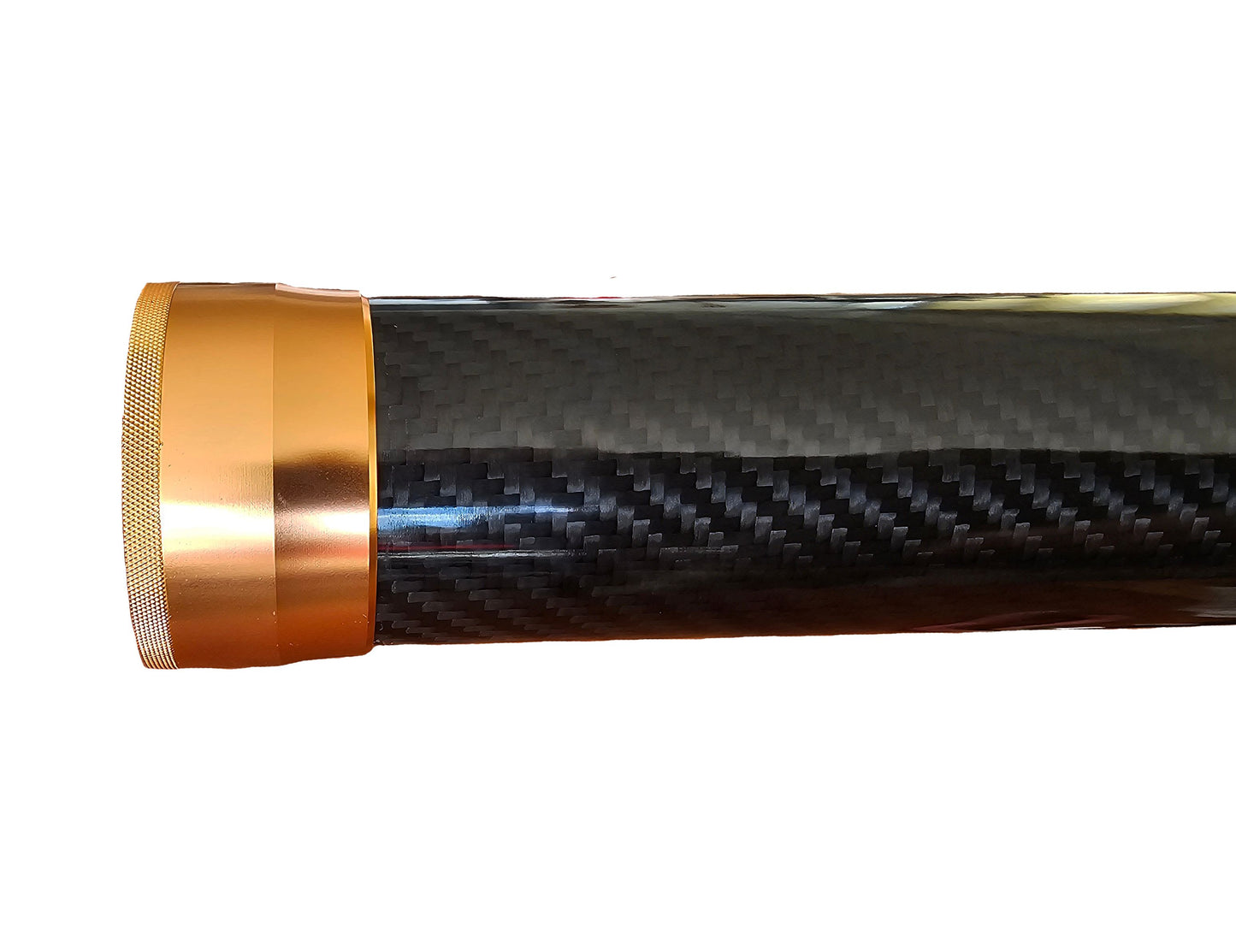 CARBON FIBER TWILL WEAVE 2" ROD CARRYING TUBE 2" DIA FOR 2PC/4PC FLY ROD 2WT/12WT WITH ENGRAVED SCREW ON TOP CAP