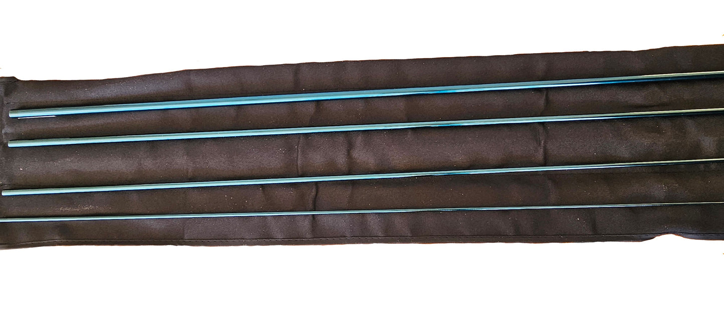 OLDE FLY SHOP SERIES IM-8 GRAPHITE FLY ROD BLANKS 9FT 4WT 4PC SATIN AQUAMARINE