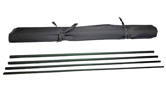 ROD BUILDING KIT IM-8 GRAPHITE SWITCH FLY ROD BLANK 13ft 7/8WT 4PC MATTE GREEN (GUNMETAL GREY)