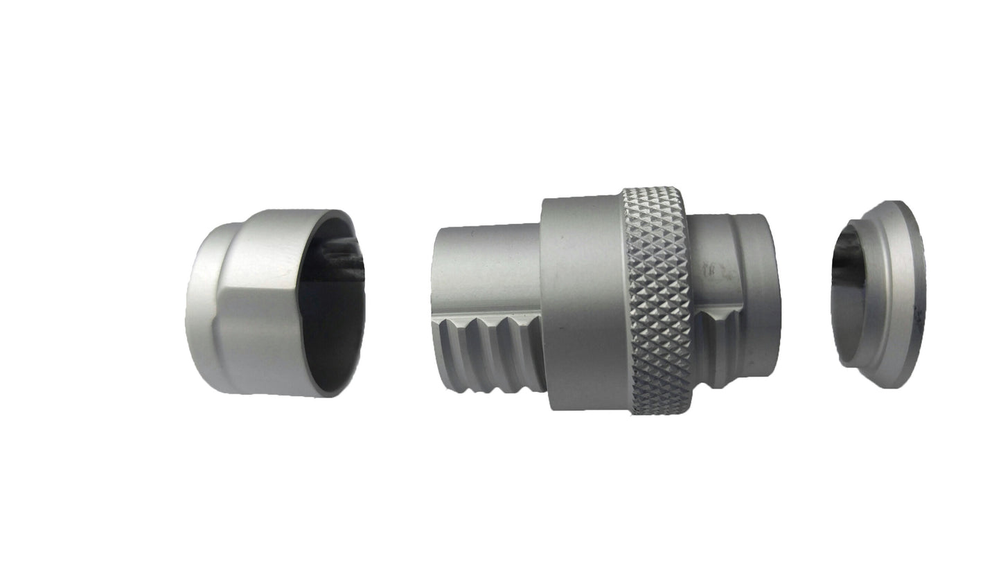 PRECISION MACHINED SKELETON REEL SEAT SILVER GREY SK DL4SG DOWN LOCKING