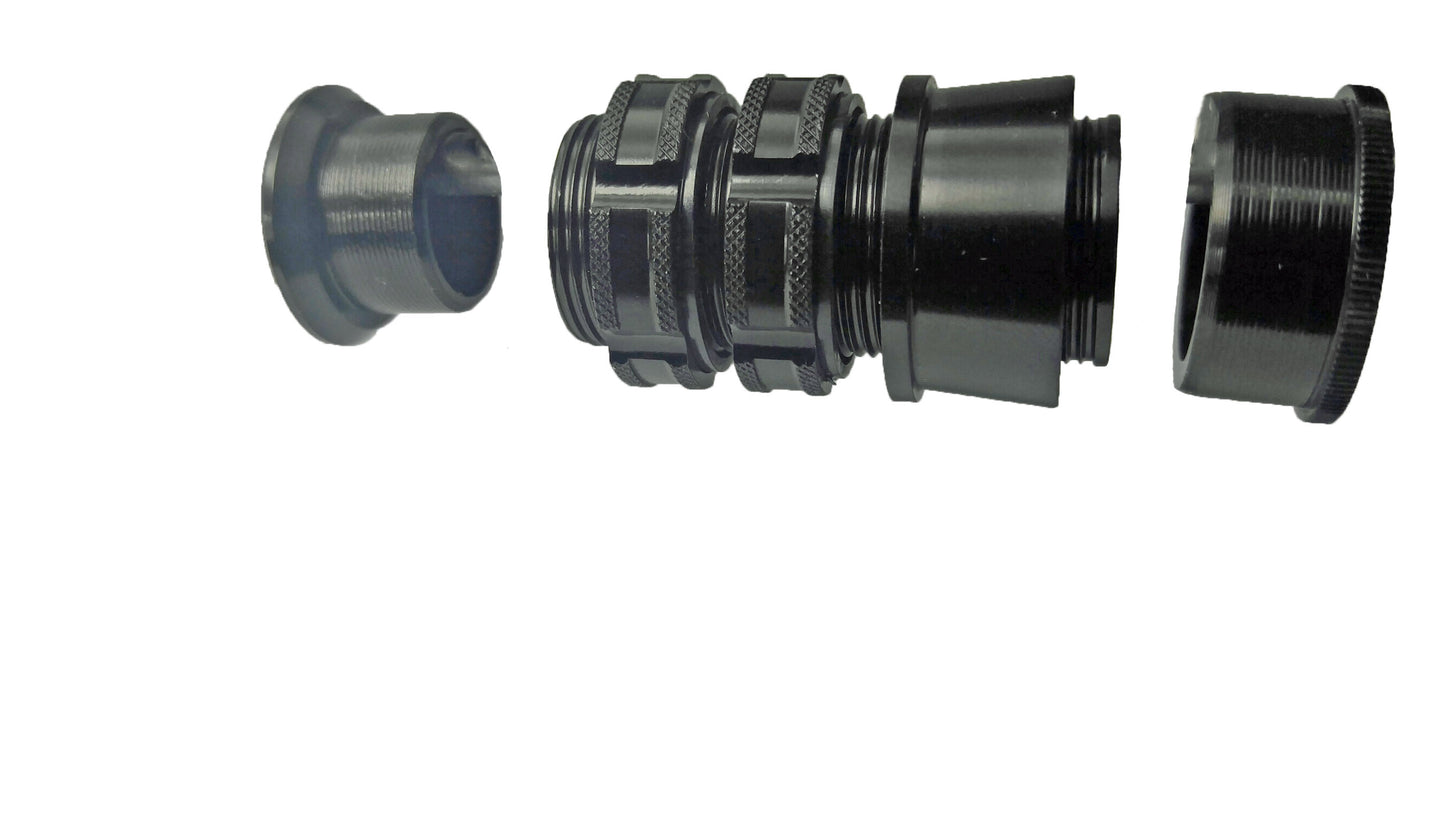 PRECISION MACHINED LARGE SKELETON REEL SEAT BLACK SK UL13B