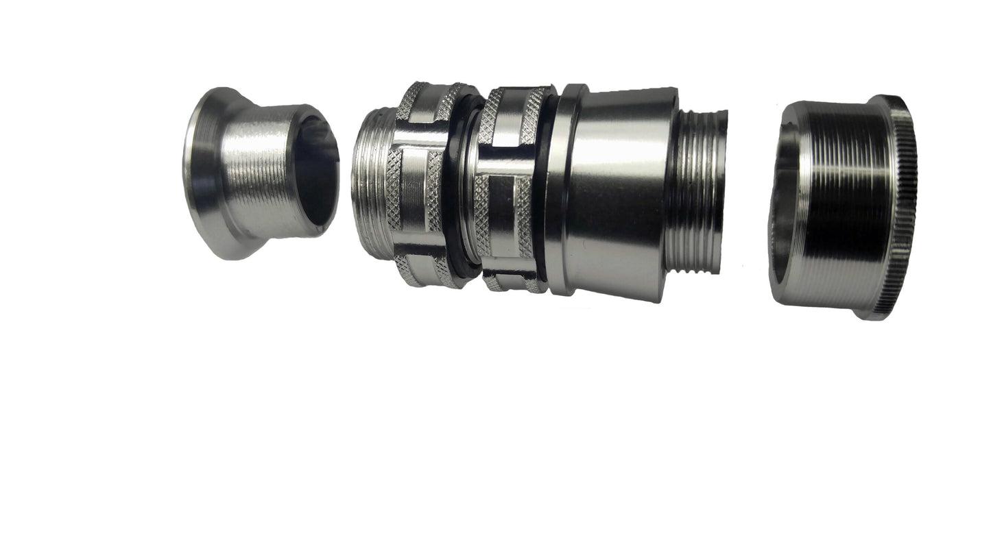 PRECISION MACHINED LARGE SKELETON REEL SEAT SILVER SK UL13S