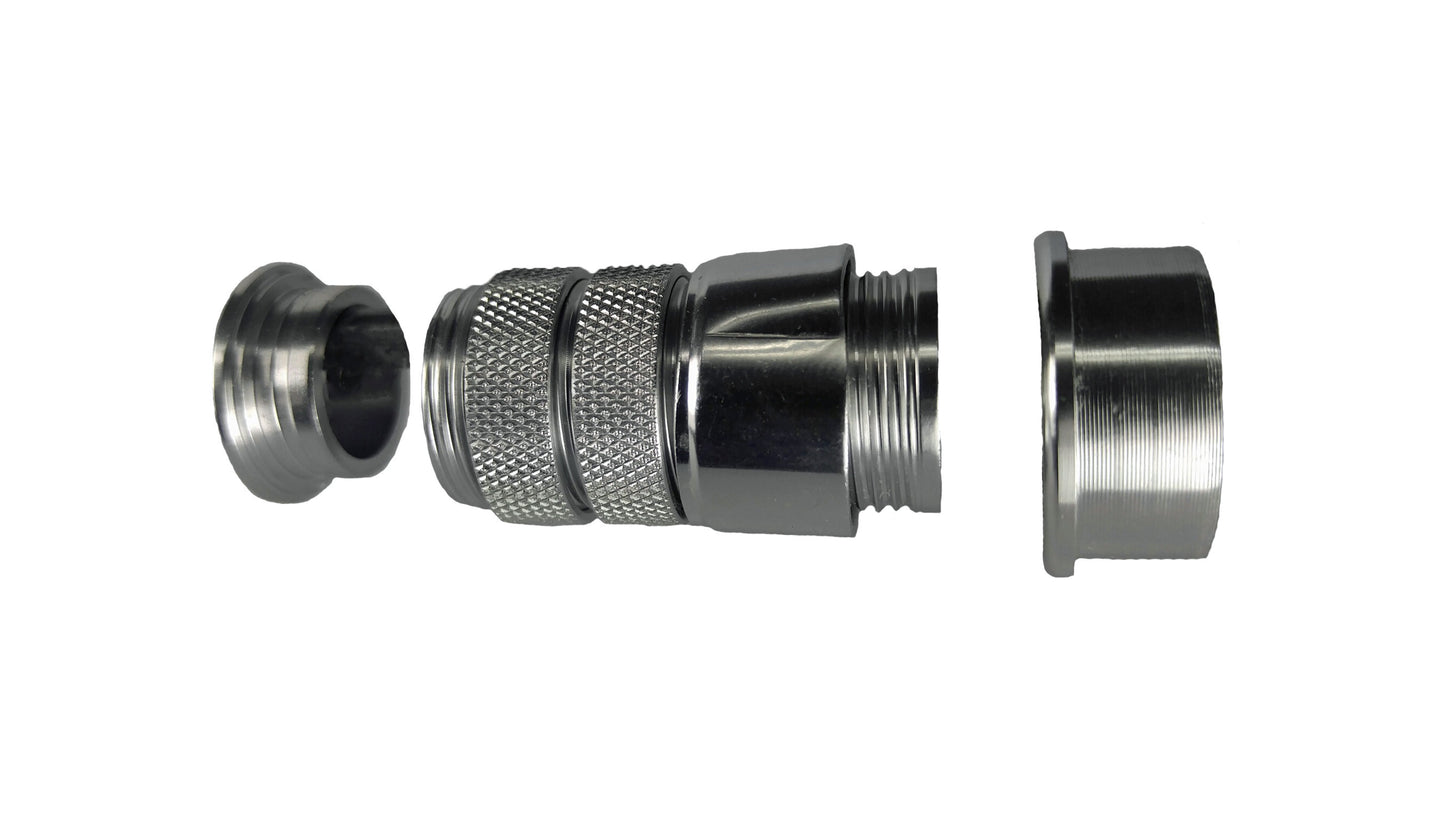 PRECISION MACHINED SKELETON REEL SEAT TWO RING SILVER SK UL1S