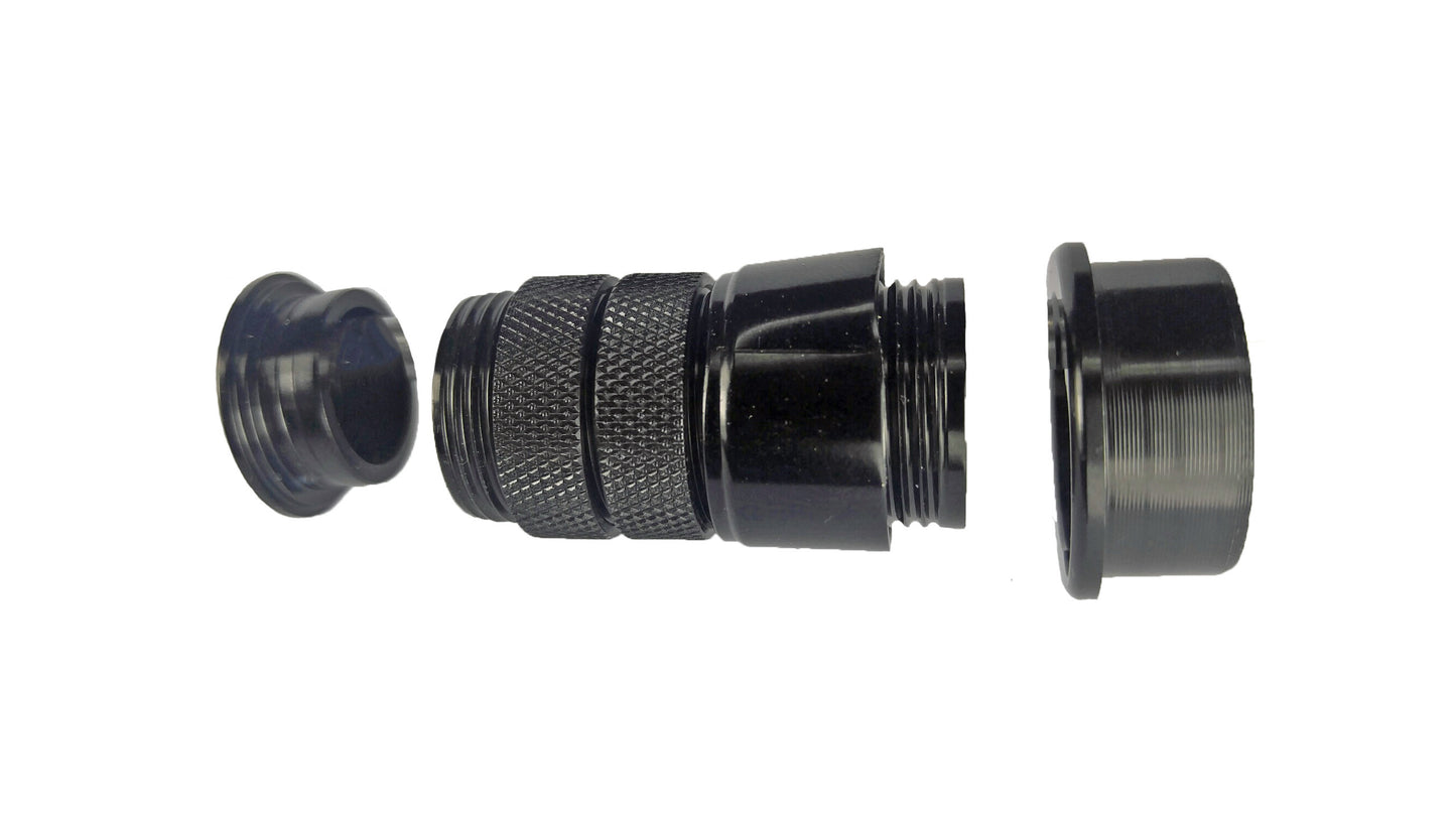 PRECISION MACHINED SKELETON REEL SEAT TWO RING BLACK SK UL1B