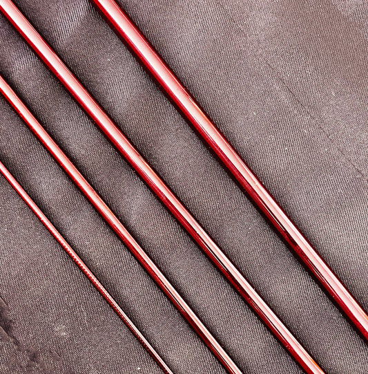 ROD BUILDING KIT WITH A IM-8 GRAPHITE FLY ROD BLANK 9FT 5WT 4PC RUST COLOR BLANK