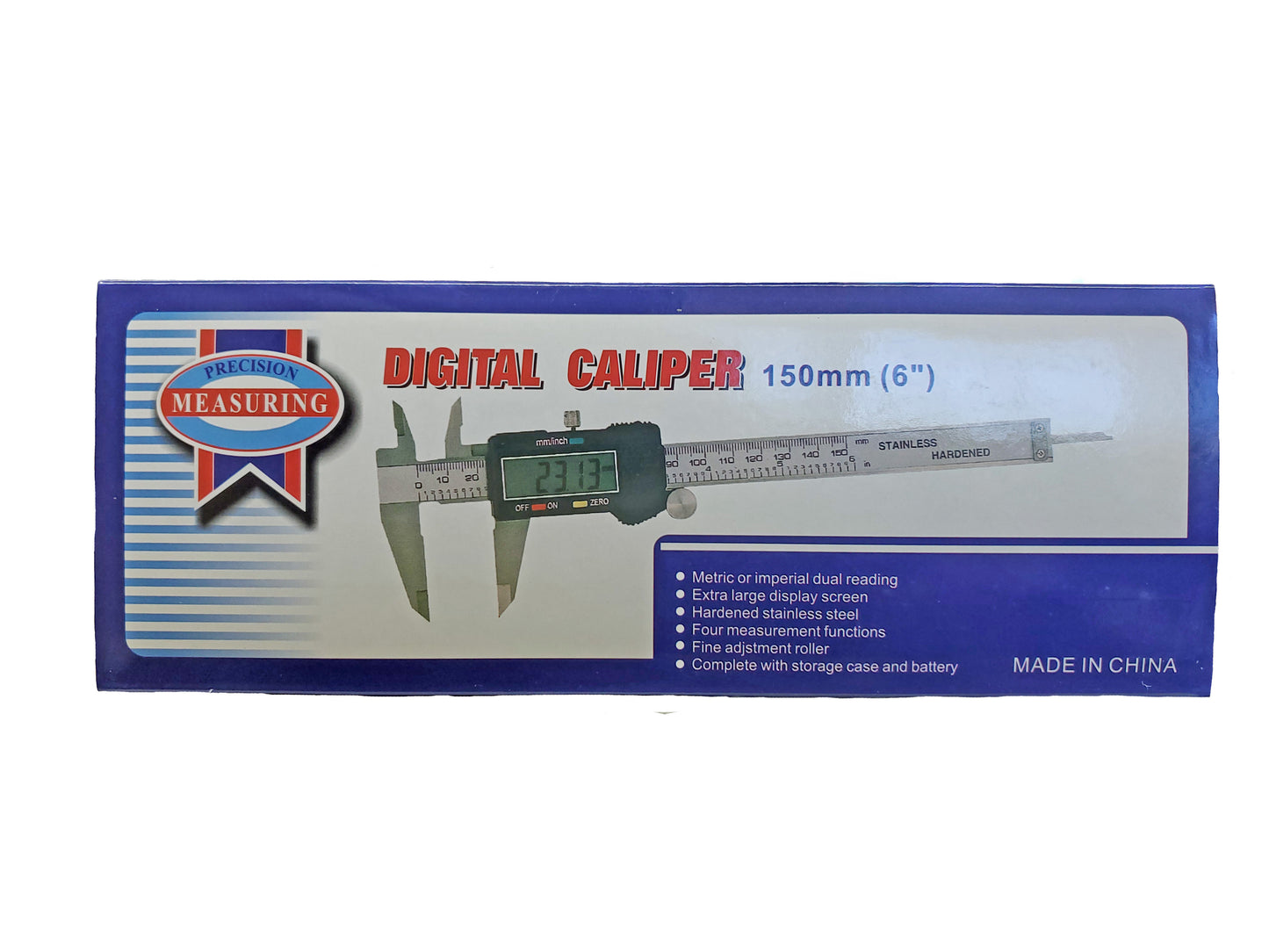 LCD STAINLESS STEEL DIGITAL MICROMETER VERNIER CALIPER 6"