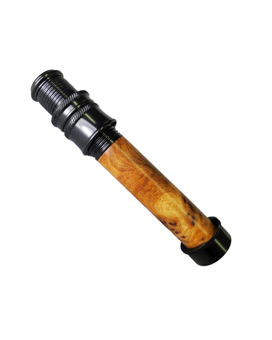 SKELETON REEL SEAT BLACK FOR 7WT/8WT FLY ROD WITH BURLED WOOD SPACER UL6B-L