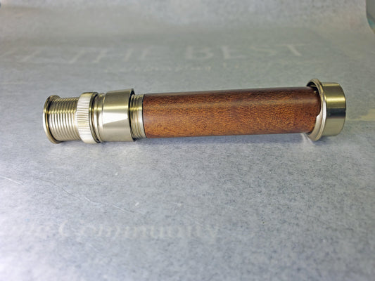 SKELETON REEL SEAT OLD BRASS FOR 1WT/3WT FLY ROD WITH WALNUT SPACER UL8C