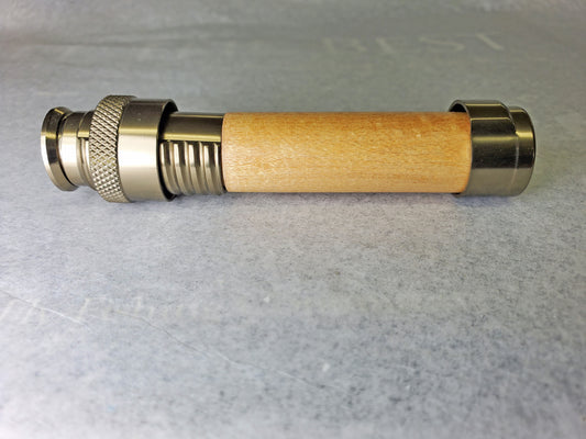FLY ROD SKELETON REEL SEAT DOWN LOCKING BRONZE WITH MAPLE WOOD SPACER DL4C