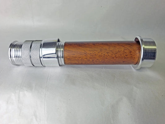 SKELETON REEL SEAT SILVER FOR 3WT/5WT FLY ROD WITH WALNUT SPACER UL1S