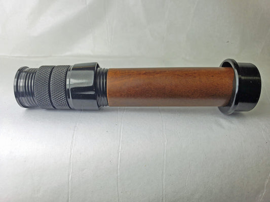 SKELETON REEL SEAT BLACK FOR 3WT/5WT FLY ROD WITH WALNUT WOOD SPACER UL1B
