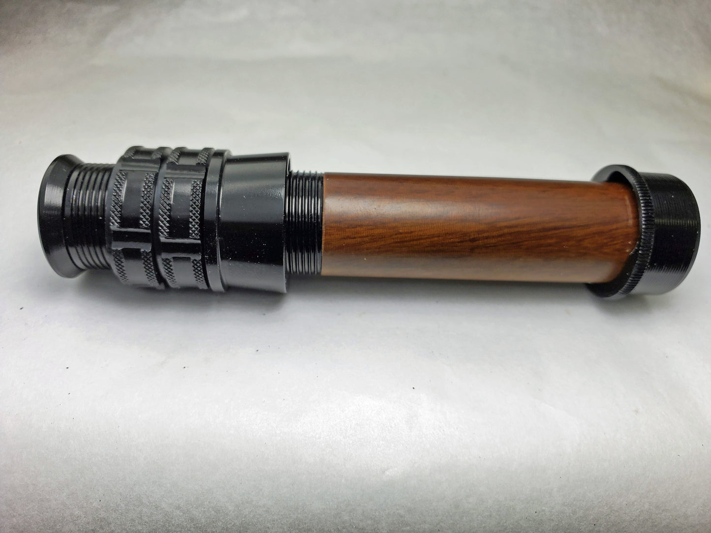 SKELETON REEL SEAT BLACK FOR LARGE FLY ROD WITH A WALNUT SPACER UL13B