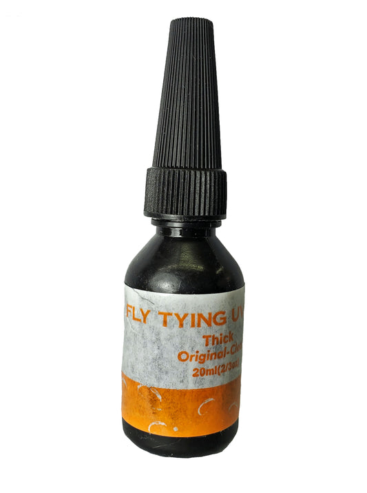 OLDE FLY SHOP  ORIGINAL MULTI-PURPOSE CLEAR 20ML UV GLUE  THICK OR THIN