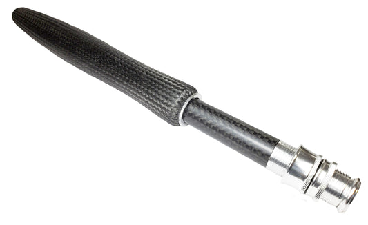 CARBON FIBER HALF WELLS FLY ROD GRIP, CARBON SPACER,SILVER SKELETON REEL SEAT, UL6S-M