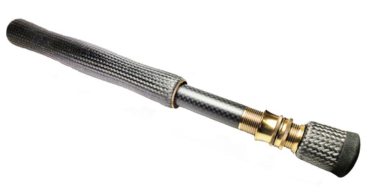 CARBON FIBER FULL WELLS FLY ROD GRIP, BUTT,CARBON FIBER SPACER,BRONZE SKELETON REEL SEAT, UL6C-L