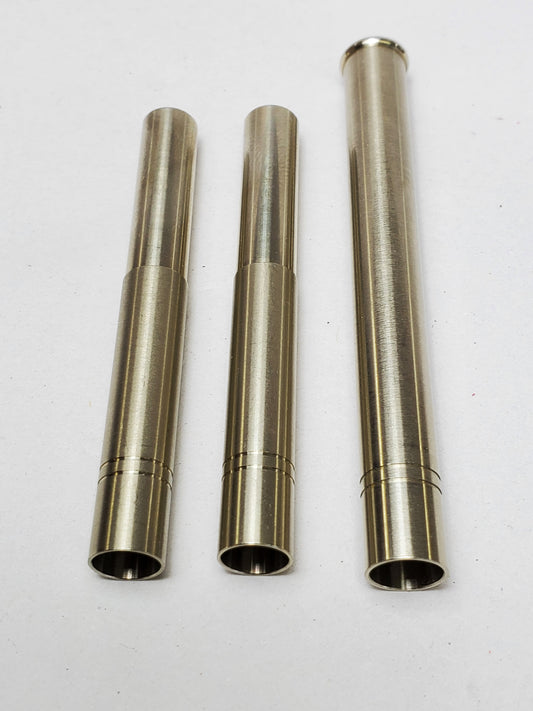 FULL SET 18% NICKEL SILVER STEP DOWN FERRULES FOR RESTORATION OF A BAMBOO FLY ROD.