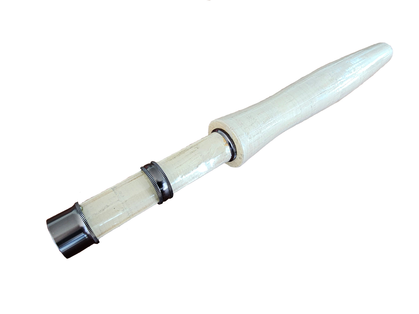 ALL CORK / ALUMINUM GON SMOKE SLID BAND REEL SEAT  AND HALF WELLS 6" CORK GRIP  1-4WT