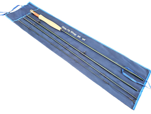 OLDE FLY SHOP 4WT 4PC GRAPHITE FLY ROD SATIN BLUE