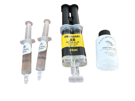 OLDE FLY SHOP COMPLETE EPOXY ROD BUILDING KIT AND LITE FINISH KIT