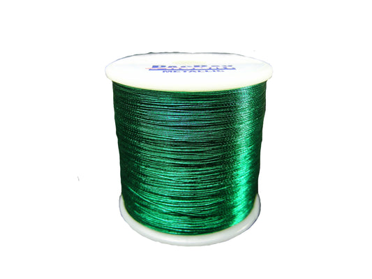 PAC BAY ROD WINDING METALLIC THREAD DARK GREEN SIZE A-1519-3 100YDS SPOOL