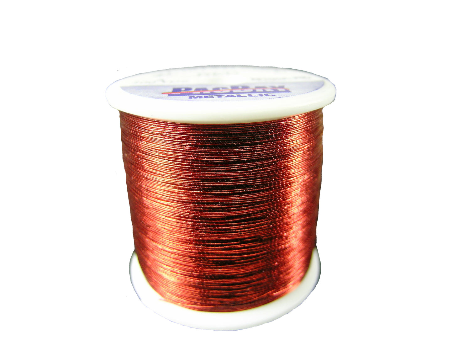 PAC BAY ROD WINDING METALLIC THREAD RED SIZE A-1505 100YDS SPOOL