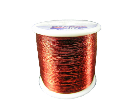 PAC BAY ROD WINDING METALLIC THREAD RED SIZE A-1505 100YDS SPOOL
