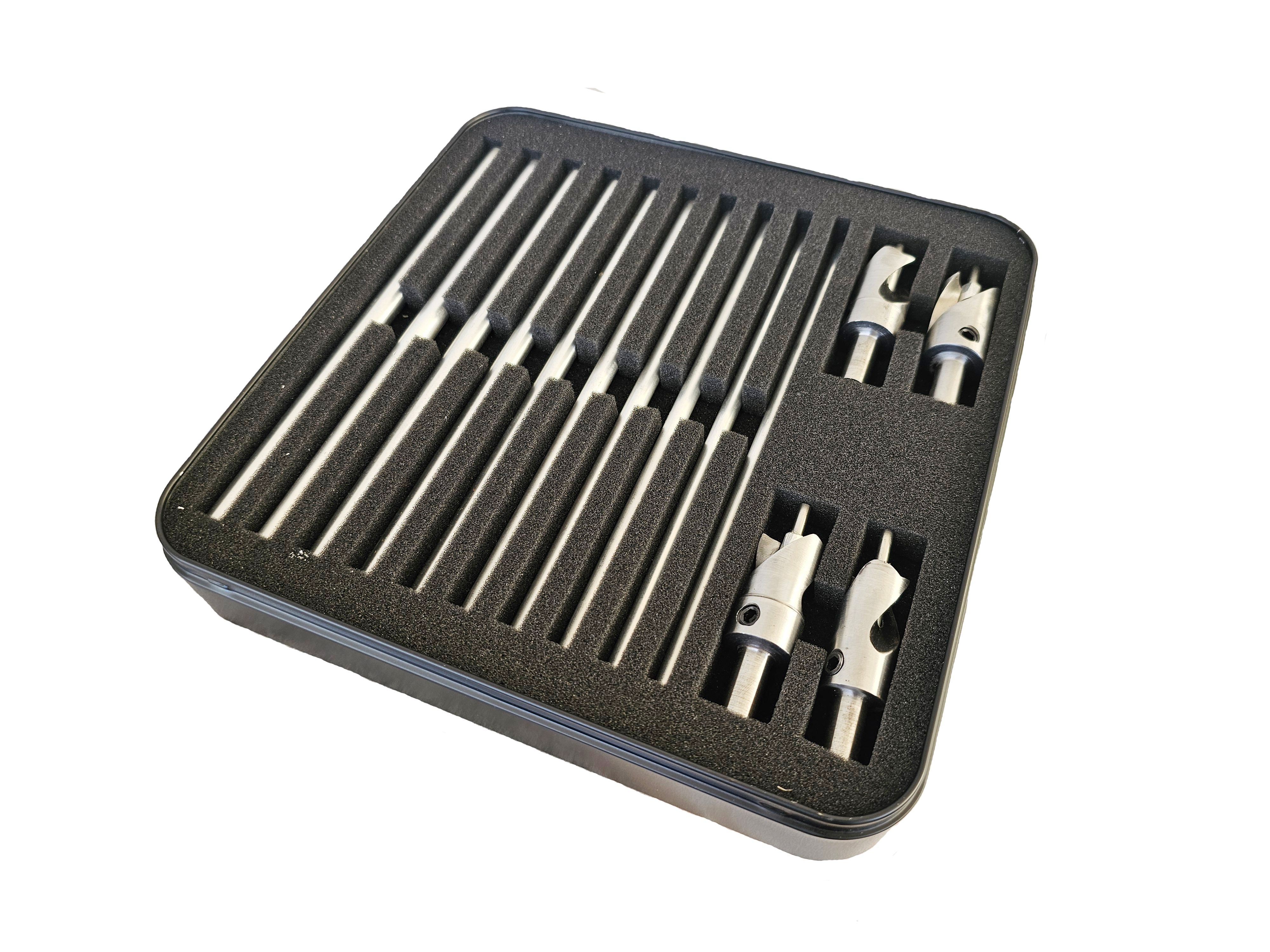 NEW & IMPROVED OLDE FLY SHOP CORK GRIP INLETTING TOOL BIT & PILOTS FUL ...