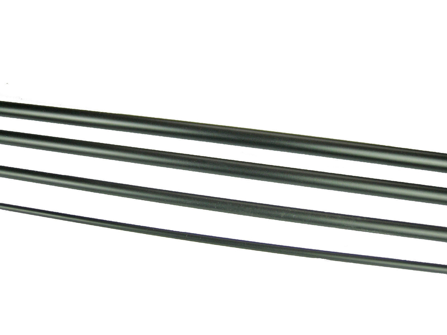 SERIES IM-12 GRAPHITE FLY ROD BLANKS 9FT 8WT 4PC MATT BLACK, FAST ACTION