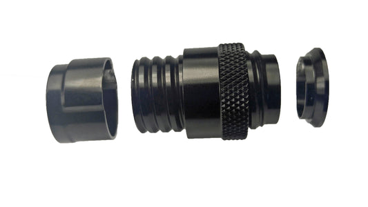 PRECISION MACHINED SKELETON REEL SEAT BLACK SK DL4B DOWN LOCKING